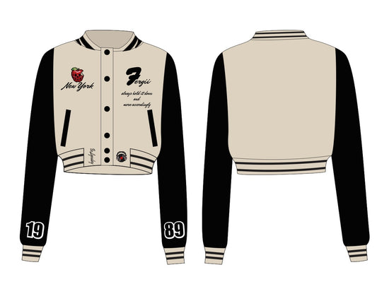 *PRE-ORDER* Women's cropped Fergii (Rotten Apple) varsity jacket